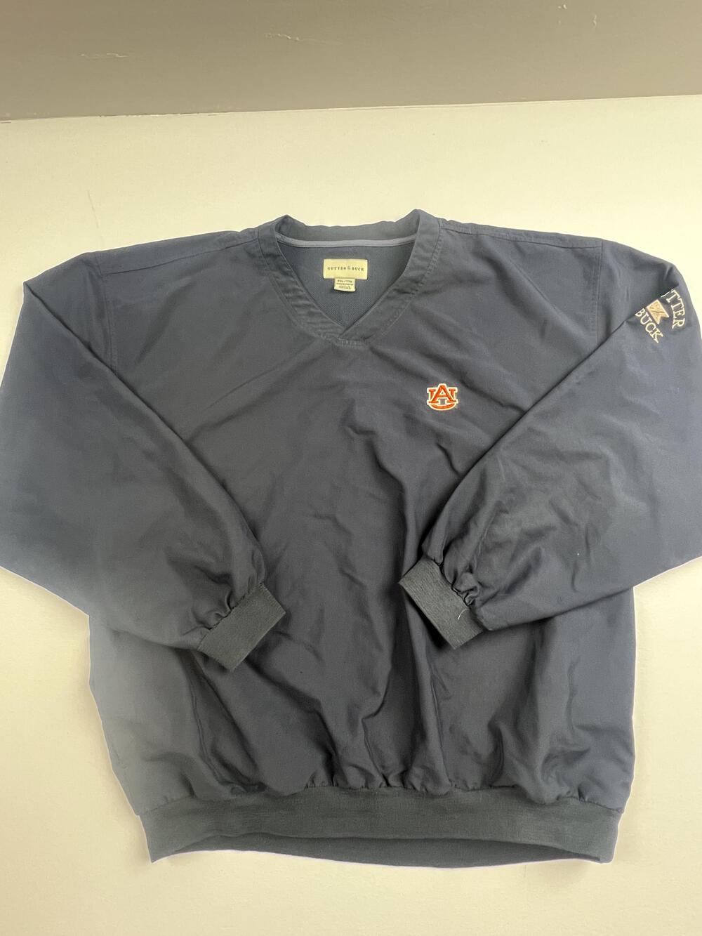 Auburn Tigers Jacket Mens 2XL Blue NCAA Football Pullover Cutter & Buck